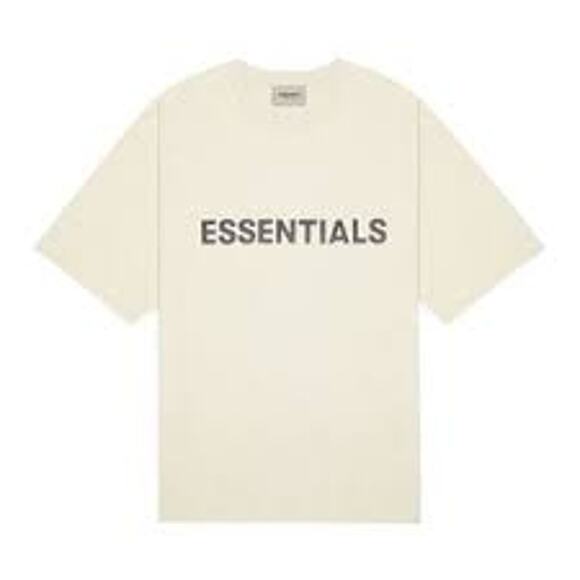 Essentials FEAR of GOD Oversize T-Shirt Buttercream Color w Black Size XS Tee - Picture 1 of 6